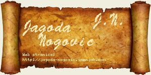 Jagoda Nogović vizit kartica